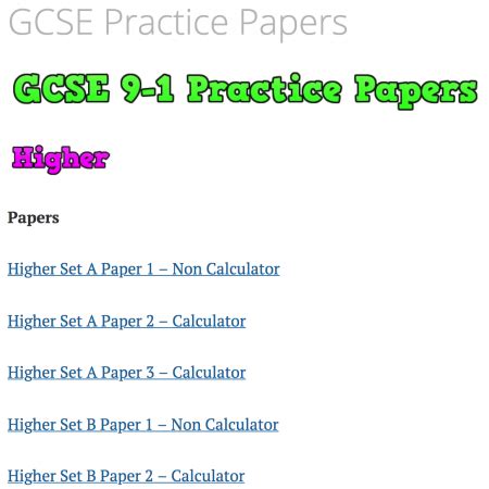 GCSE Practice Papers – Corbettmaths.